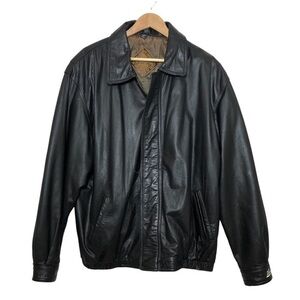 Gear For Sports Dr Pepper Leather Black Full Zipper Elastic Hem Lined Jacket XL